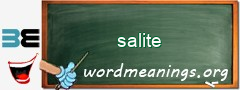 WordMeaning blackboard for salite